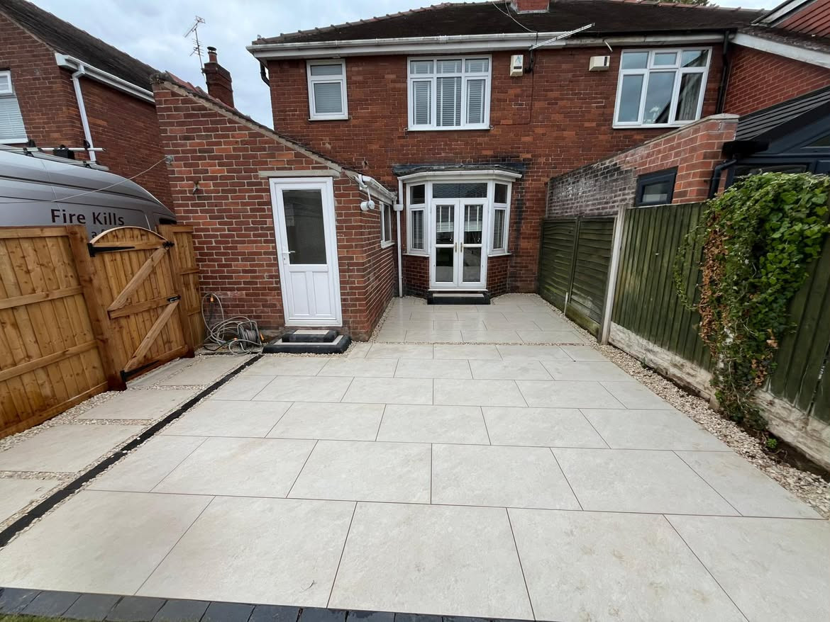 Modern Porcelain Patio & Garden Transformation